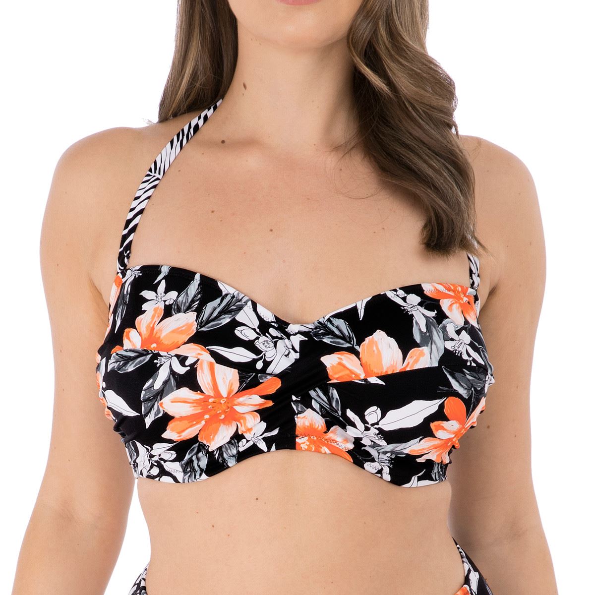 Fantasie Port Maria Twist Bandeau Bikini Top - Black
