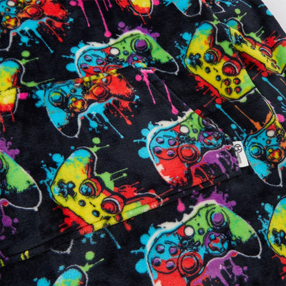 Huggable Hoodie Kids Fleece Oversized Hoodie - Gaming Navy