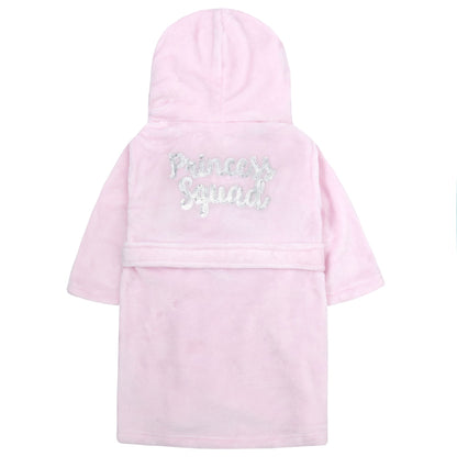 Minikidz Girls 'Princess Squad' Fleece Robe - Pink