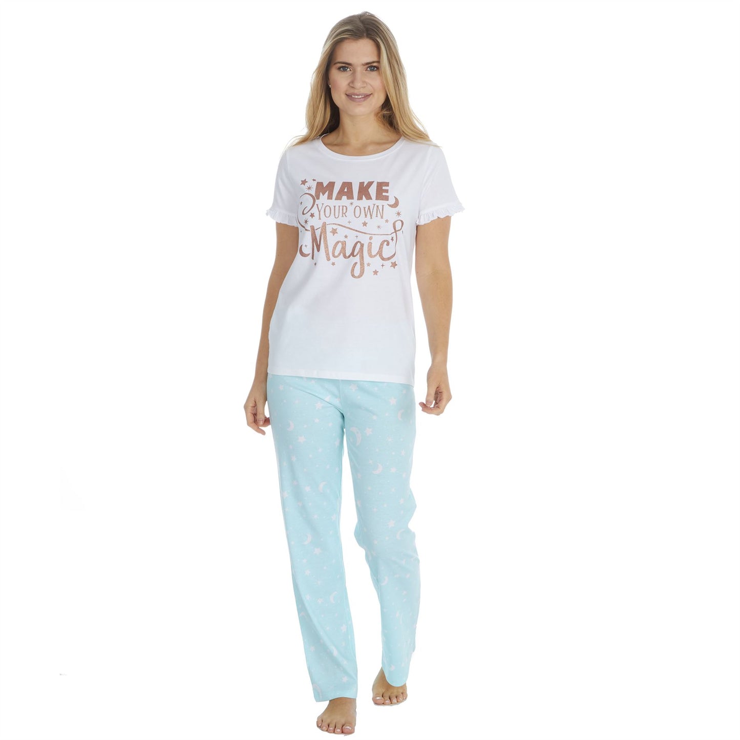 Forever Dreaming Womens 'Make Your Own Magic' Pyjama Set - Mint