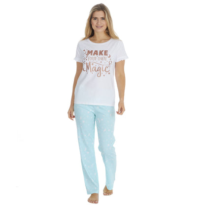 Forever Dreaming Womens 'Make Your Own Magic' Pyjama Set - Mint