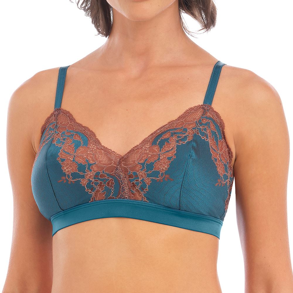 Wacoal Lace Affair Bralette - Blue Coral/Cherry Mahogany