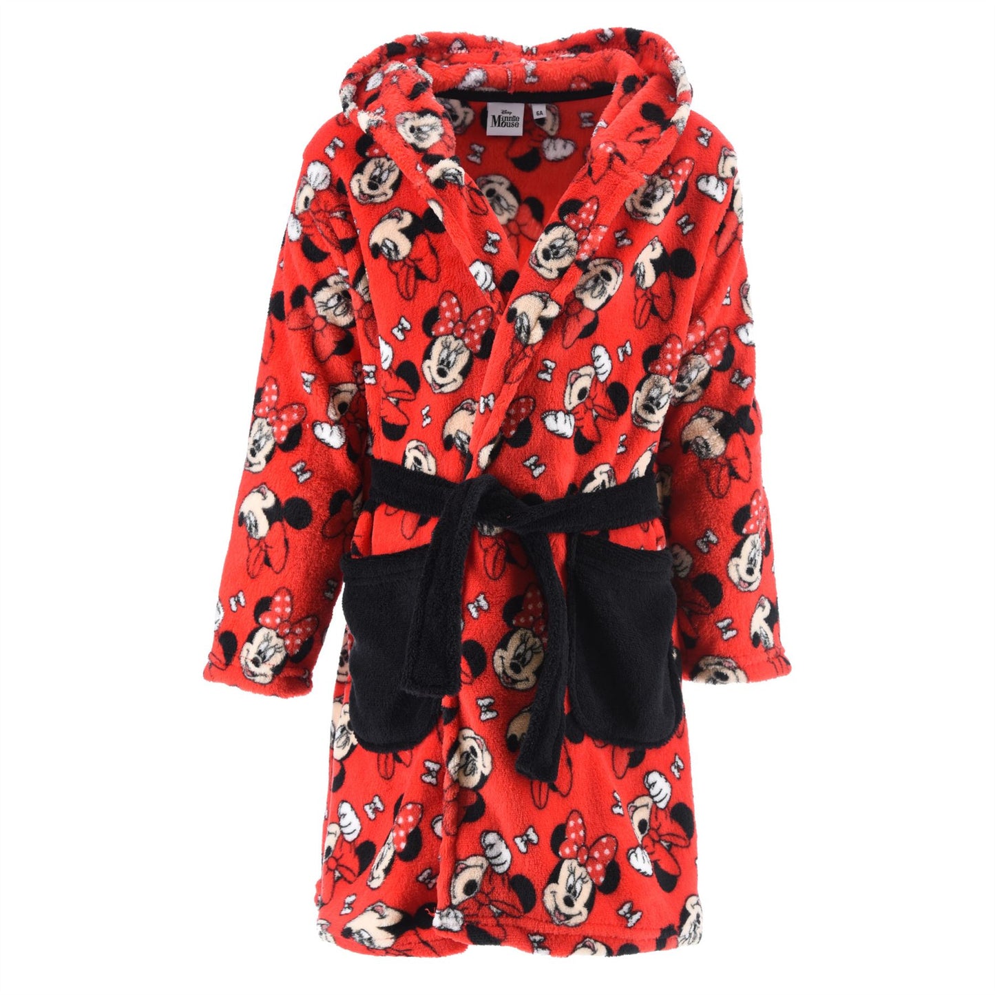 Minnie Mouse Kids Fleece Bow Robe - Red