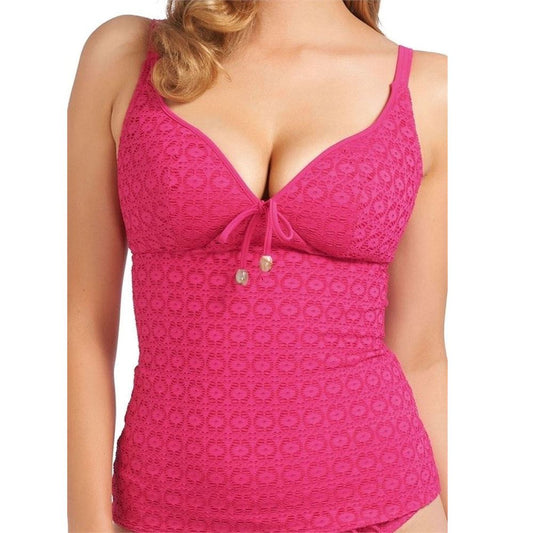 Freya Spirit Plunge Tankini Top - Hot Pink