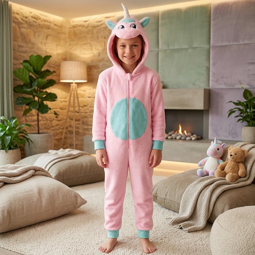 Animal Crazy Kids Unicorn Costume Onesie - Pink/Aqua