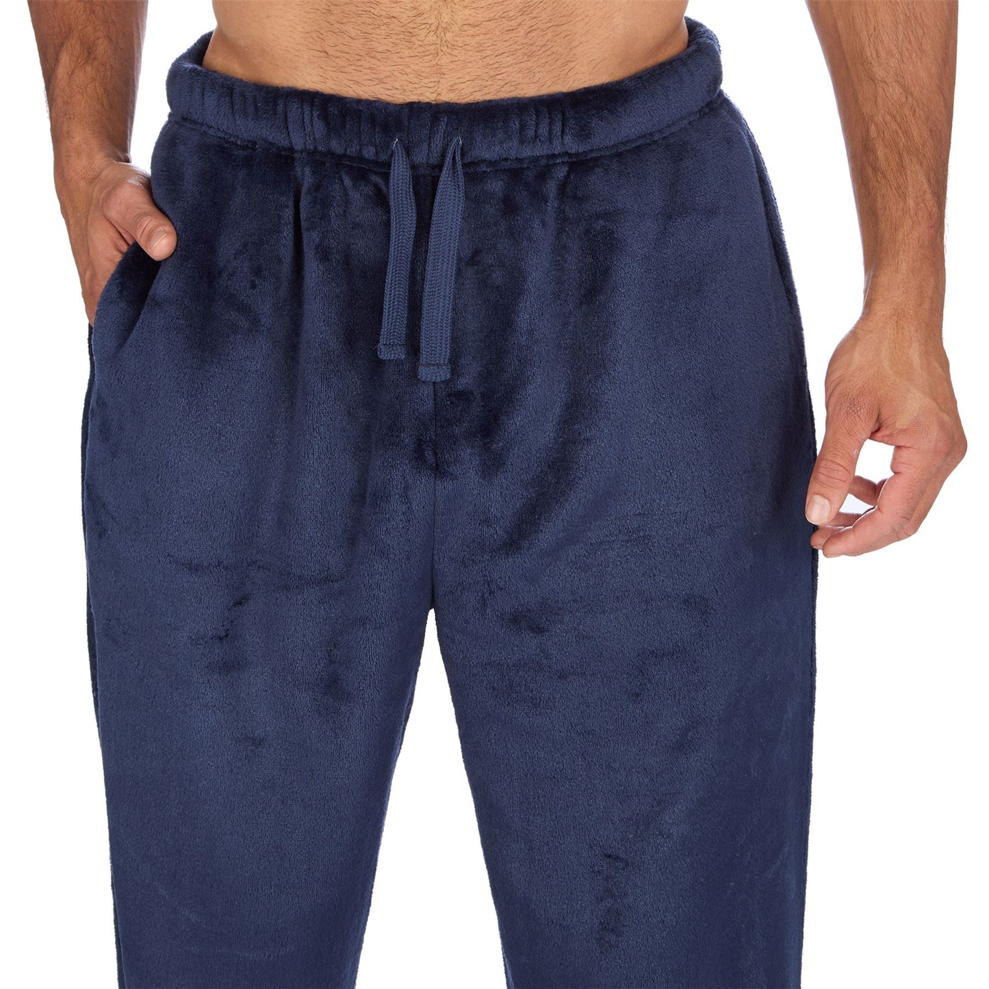 Cargo Bay Mens Raglan Fleece Pyjamas - Navy/Denim