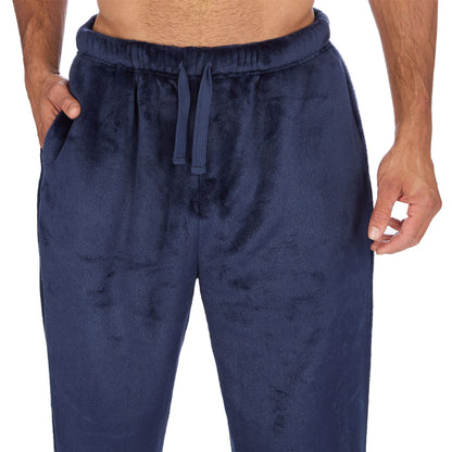 Cargo Bay Mens Raglan Fleece Pyjamas - Navy/Denim