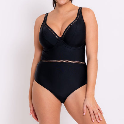 Curvy Kate First Class Plunge Swimsuit - Black
