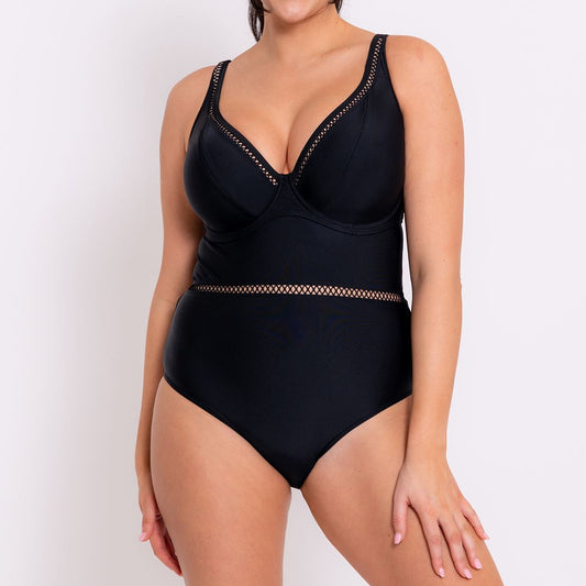 Curvy Kate First Class Plunge Swimsuit - Black
