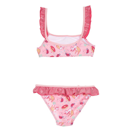 Girls Peppa Pig Metallic Spot Bikini Set - Pink