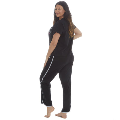 Forever Dreaming Womens 'More Self Love' Pyjama Set - Black