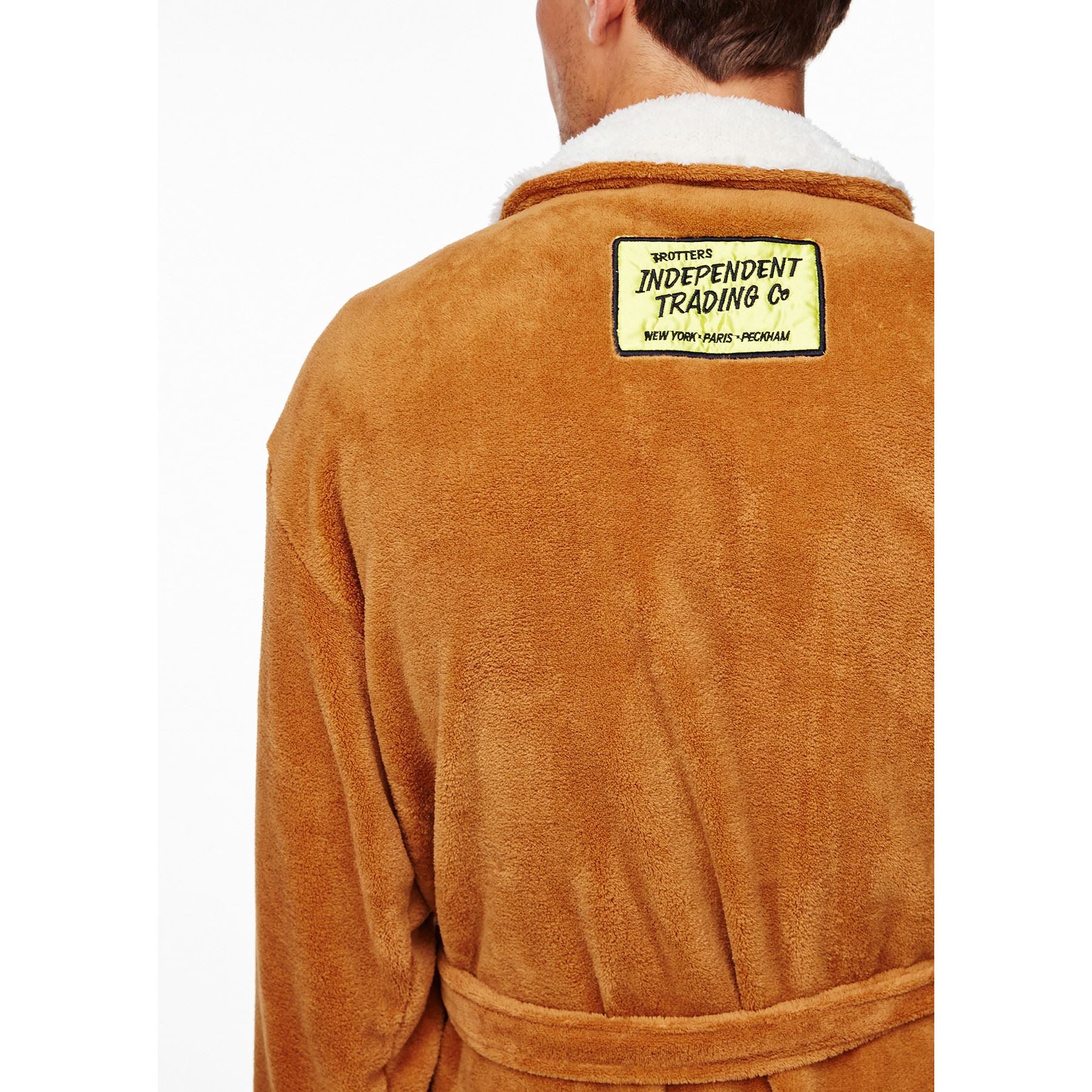 Only Fools and Horses Mens Del Boy Fleece Robe - Brown Only Fools and Horses