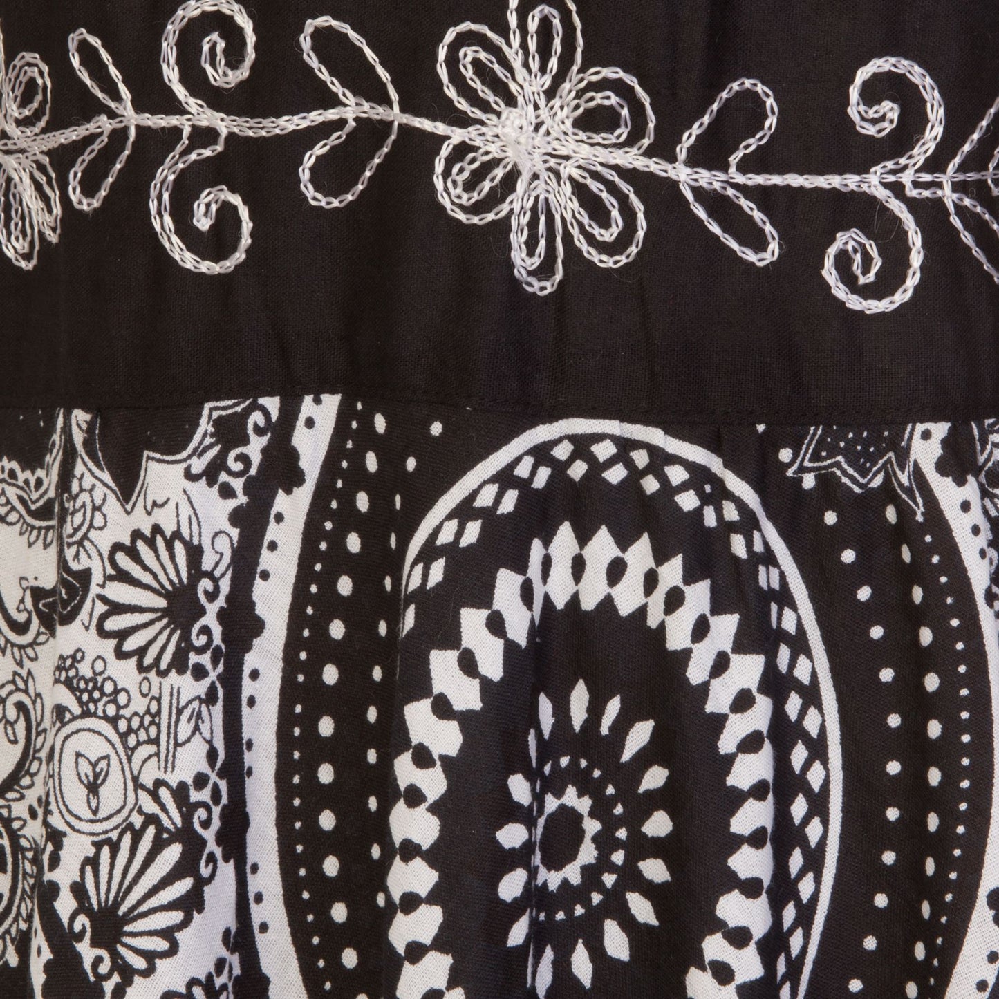 Pistachio Floral/Pattern Crossover Dress - Black