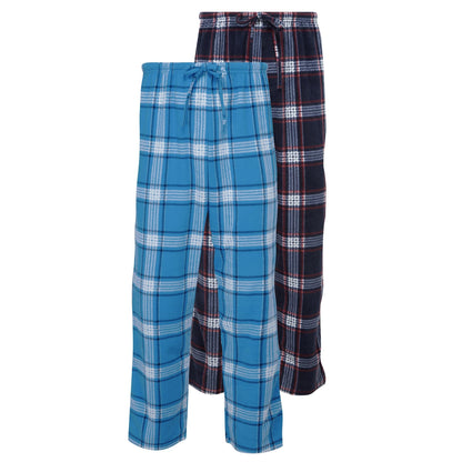 Marlon Mens Check Fleece Lounge Pants (2 Pack) - Multi Marlon