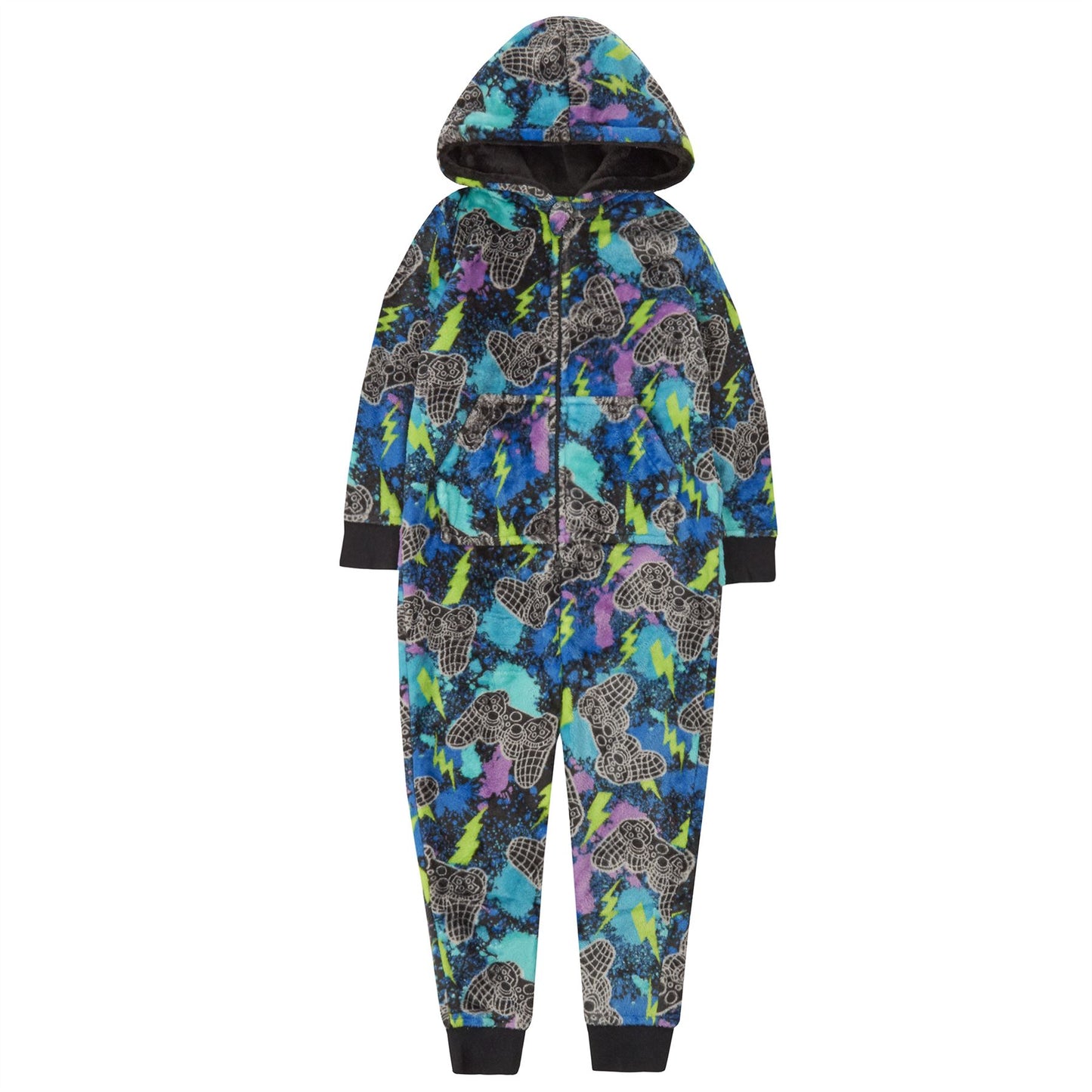 Onezee Kids Fleece Gaming Onesie - Multi