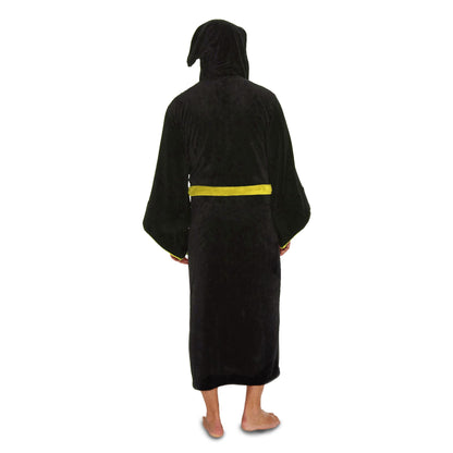 Harry Potter Mens Hufflepuff Fleece Robe - Black