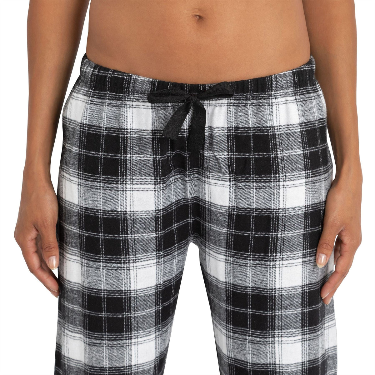 Momentii Womens Jersey/Flannel Pyjama Set - Grey Check Momentii