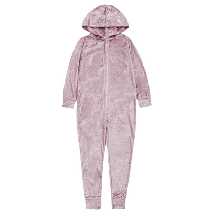 Forever Dreaming Girls Crushed Velvet Onesie - Pink