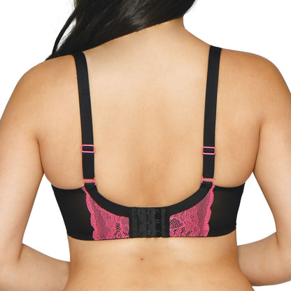 Curvy Kate In Love With Lace Plunge Bra - Black/Pink