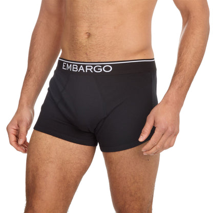 Embargo Mens Hipster Trunks (4 Pack) - Black