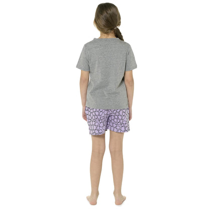 Foxbury Girls Giraffe Top and Shorts Pyjama Set