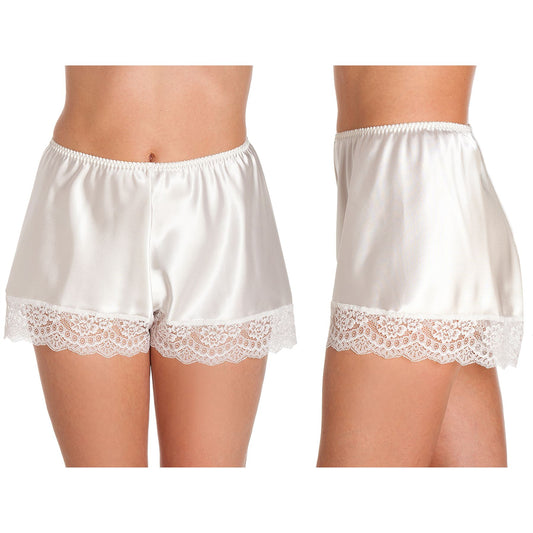 Lady Olga Womens Satin French Knickers - Ivory