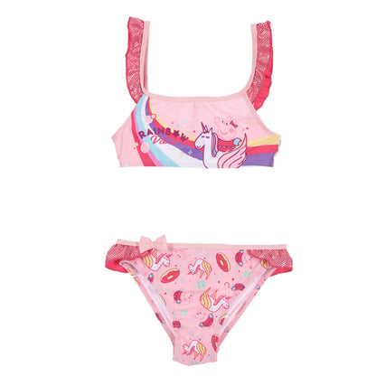 Girls Peppa Pig Metallic Spot Bikini Set - Pink