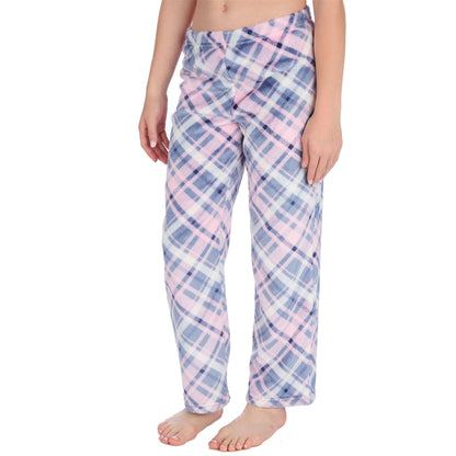 Forever Dreaming Girls Fleece Lounge Pants - Diagonal Check