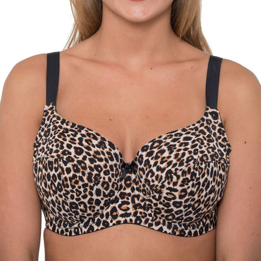 Gemm Full Cup Animal Print Bra - Leopard