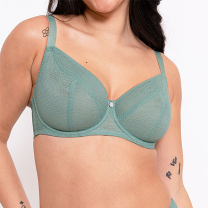 Curvy Kate Happy Boobs Balcony Bra - Sage Green