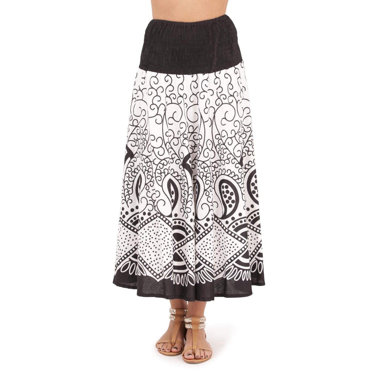 Pistachio Swirl Print Dress/Skirt - Black