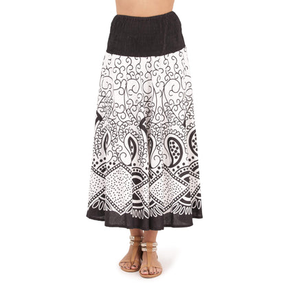 Pistachio Swirl Print Dress/Skirt - Black