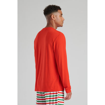 Loungeable Mens 'Papa Elf' Pyjamas - Red/Green