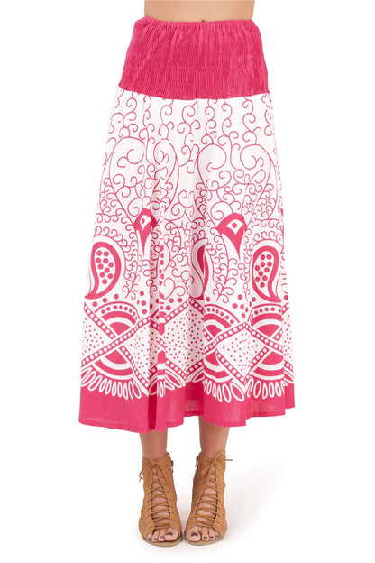 Pistachio Swirl Print Dress/Skirt - Pink