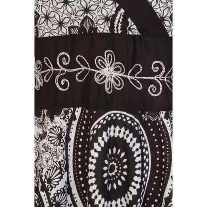 Pistachio Floral/Pattern Crossover Dress - Black