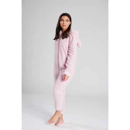 Loungeable Womens Sherpa Fleece Onesie With XL Ears - Lilac
