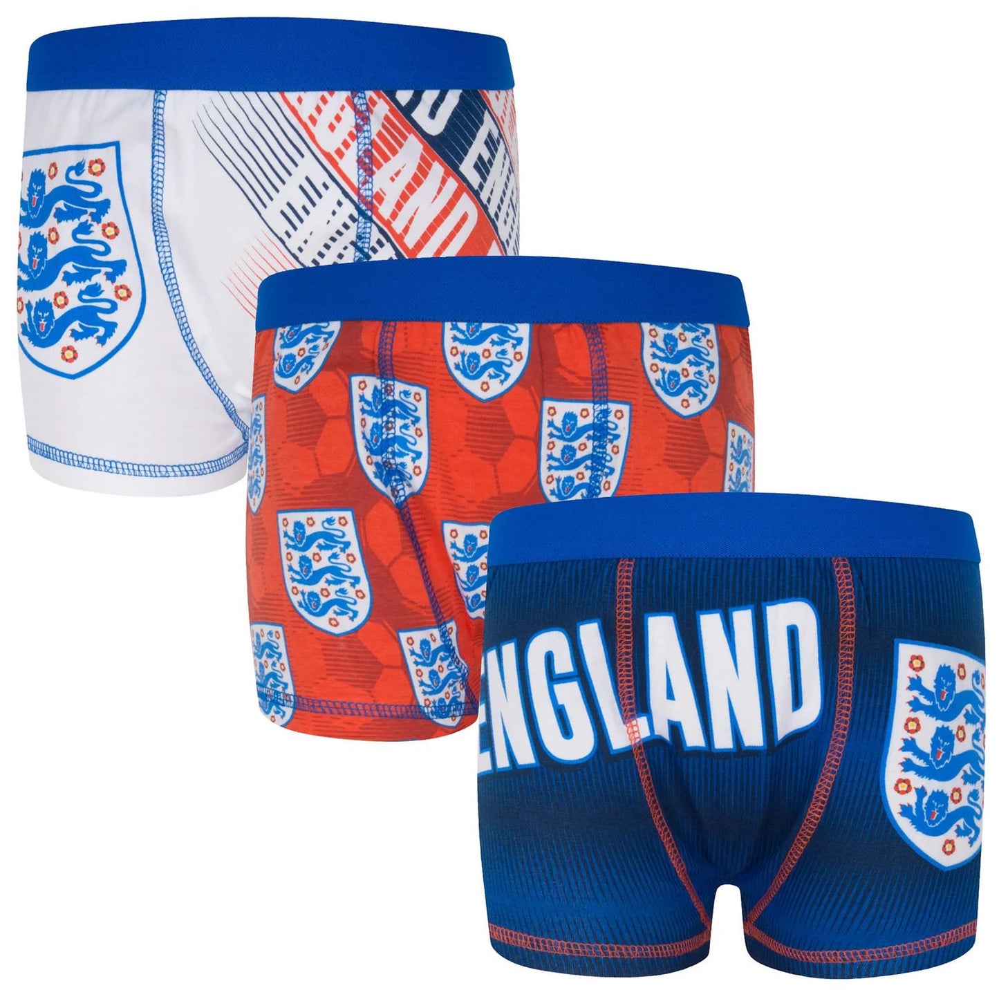 Boys England Boxer Shorts 3 Pack - 6-12 Years