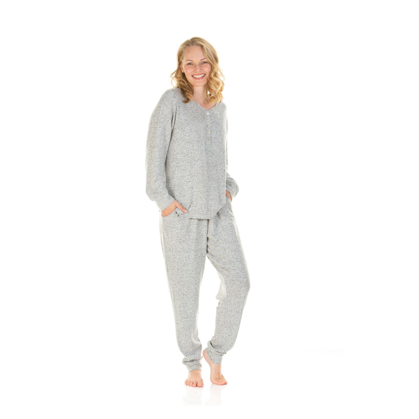 La Marquise Womens Lush Lounge Long Sleeve Pyjamas - Grey