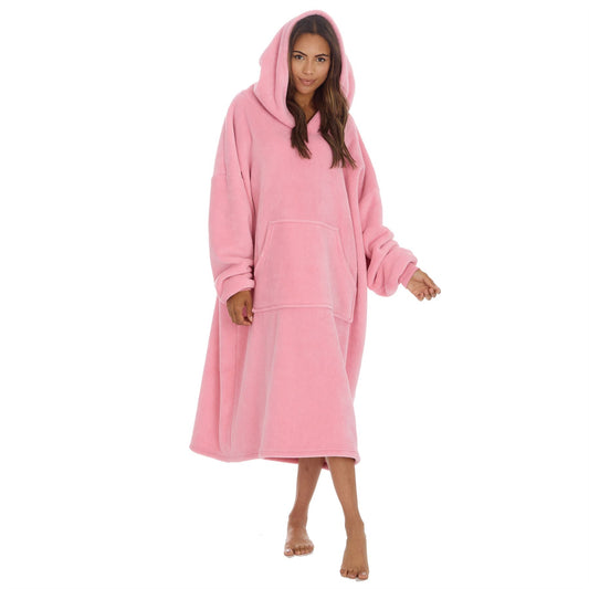 Huggable Hoodie Womens Bonded Oversized Hoodie - Pink