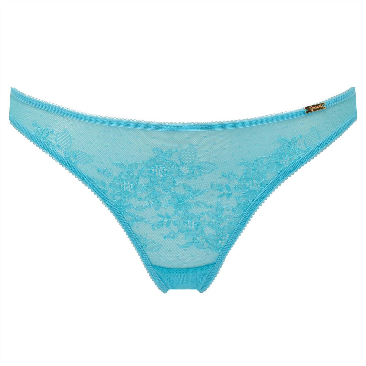 Gossard Glossies Lace Thong - Turquoise Sea