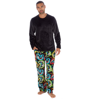 Cargo Bay Mens Fleece Pyjamas - Black/Gamer
