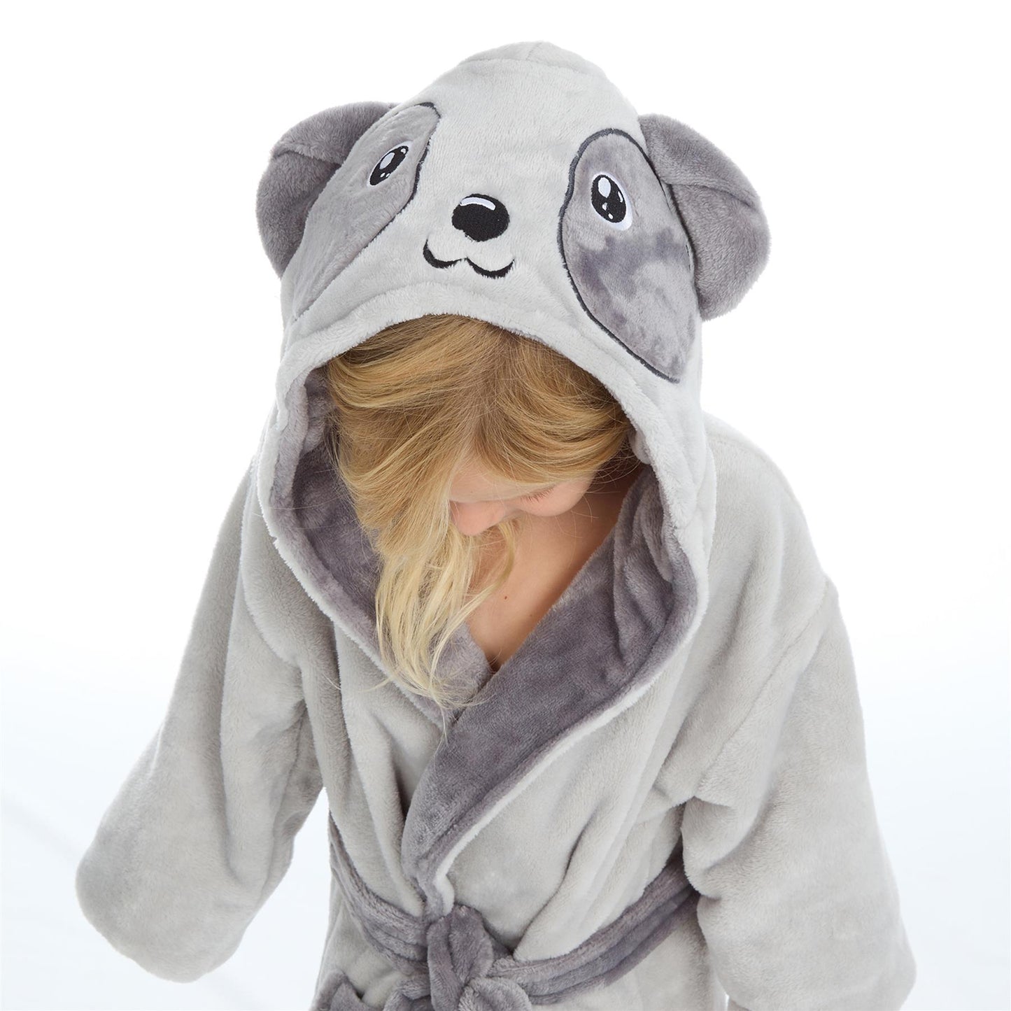 4Kidz Kids Novelty Panda Robe - Grey