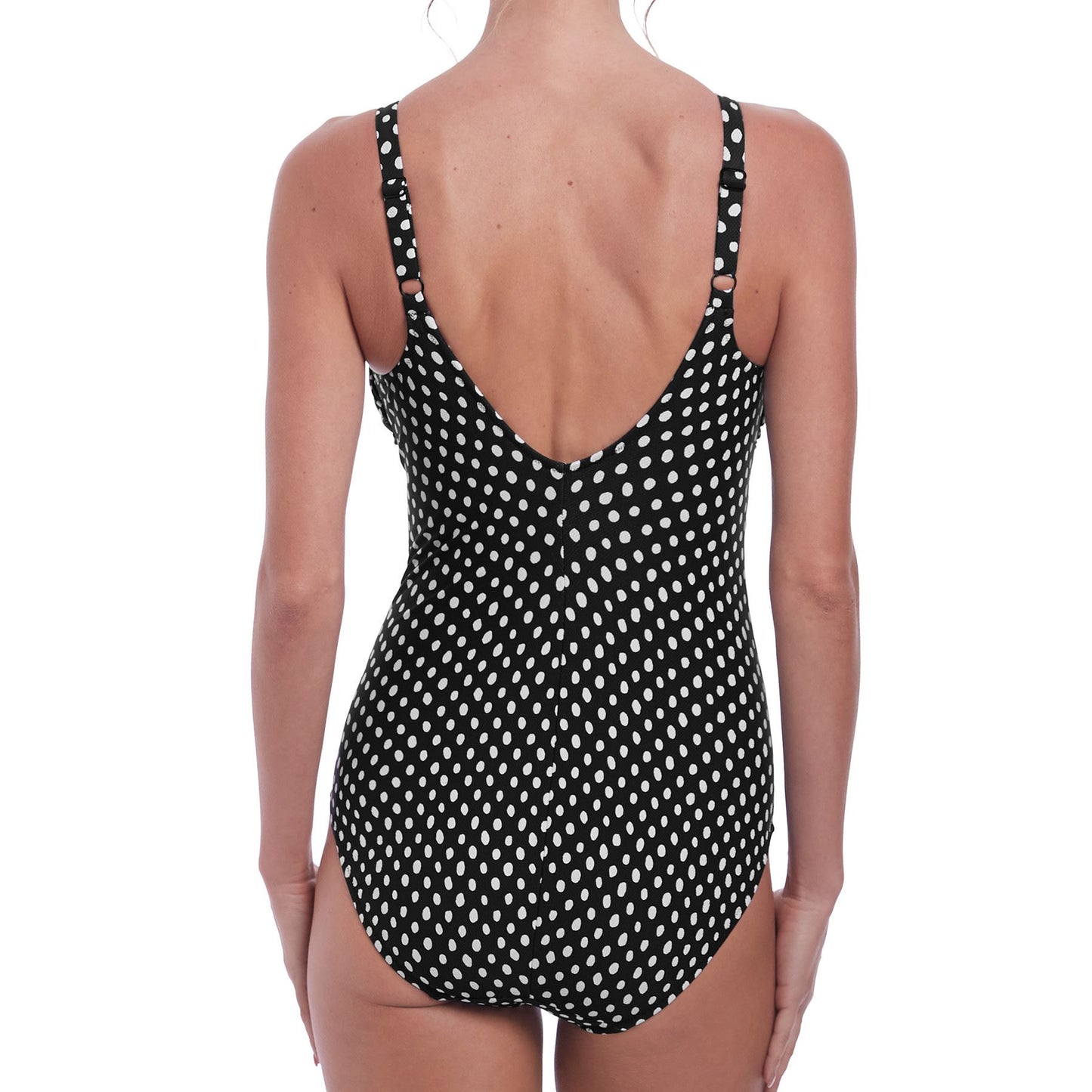 Fantasie Santa Monica Twist Front Control Swimsuit - Black/White