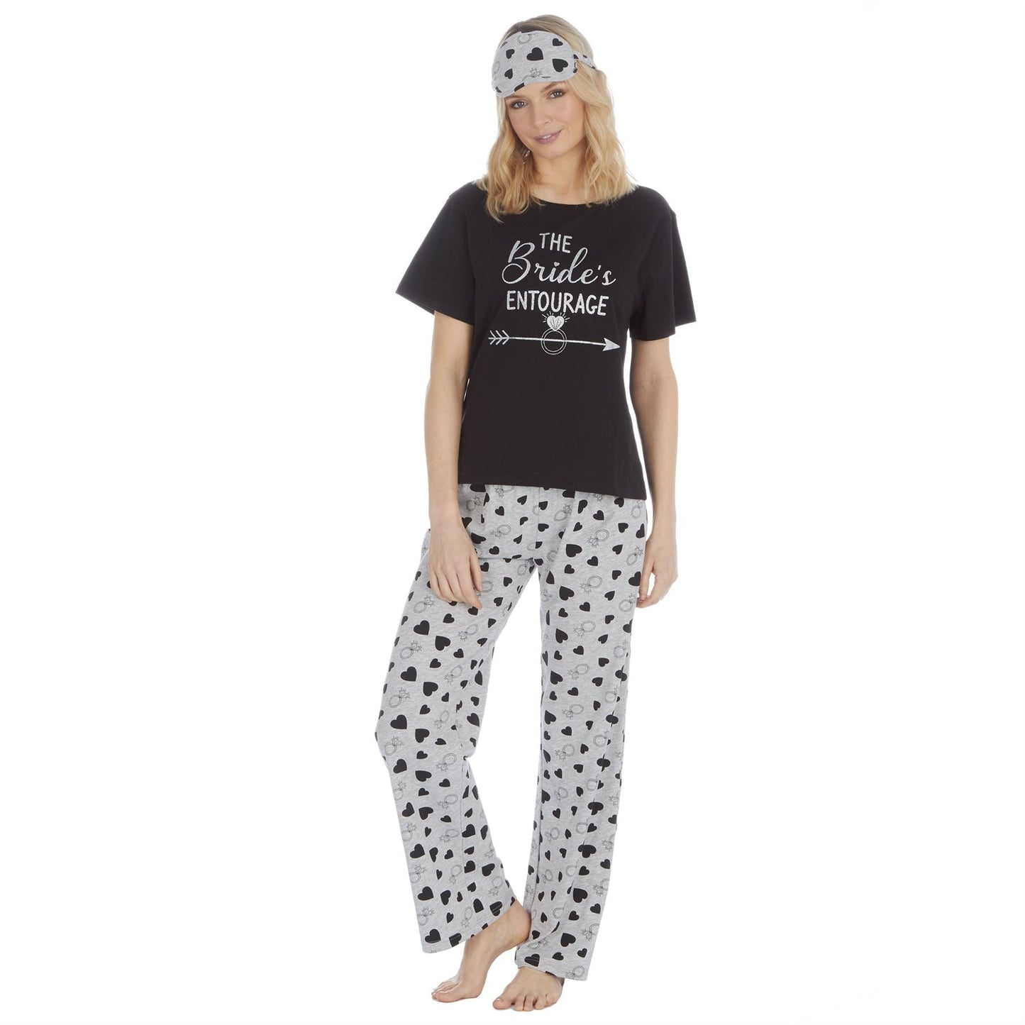 Forever Dreaming Womens 'The Bride's Entourage' Jersey Pyjamas - Black Forever Dreaming