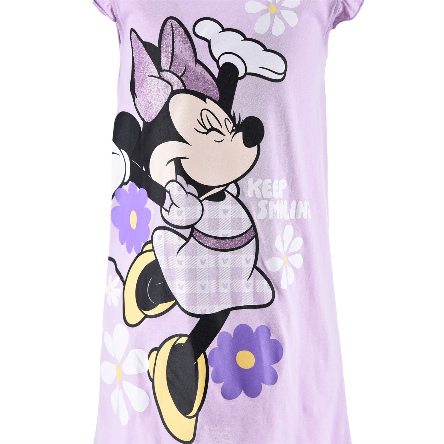 Girls Minnie Mouse 'Keep Smiling' Nightdress - Purple