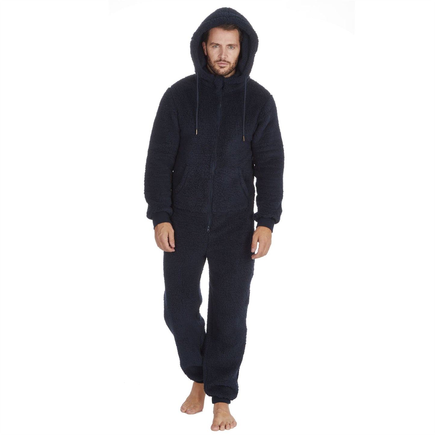 Cargo Bay Mens Borg Fleece Onesie - Navy