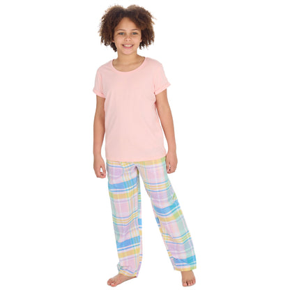 Forever Dreaming Girls Jersey Top and Woven Bottoms - Pink