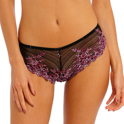 Wacoal Embrace Lace Tanga - Black/Berry Multi