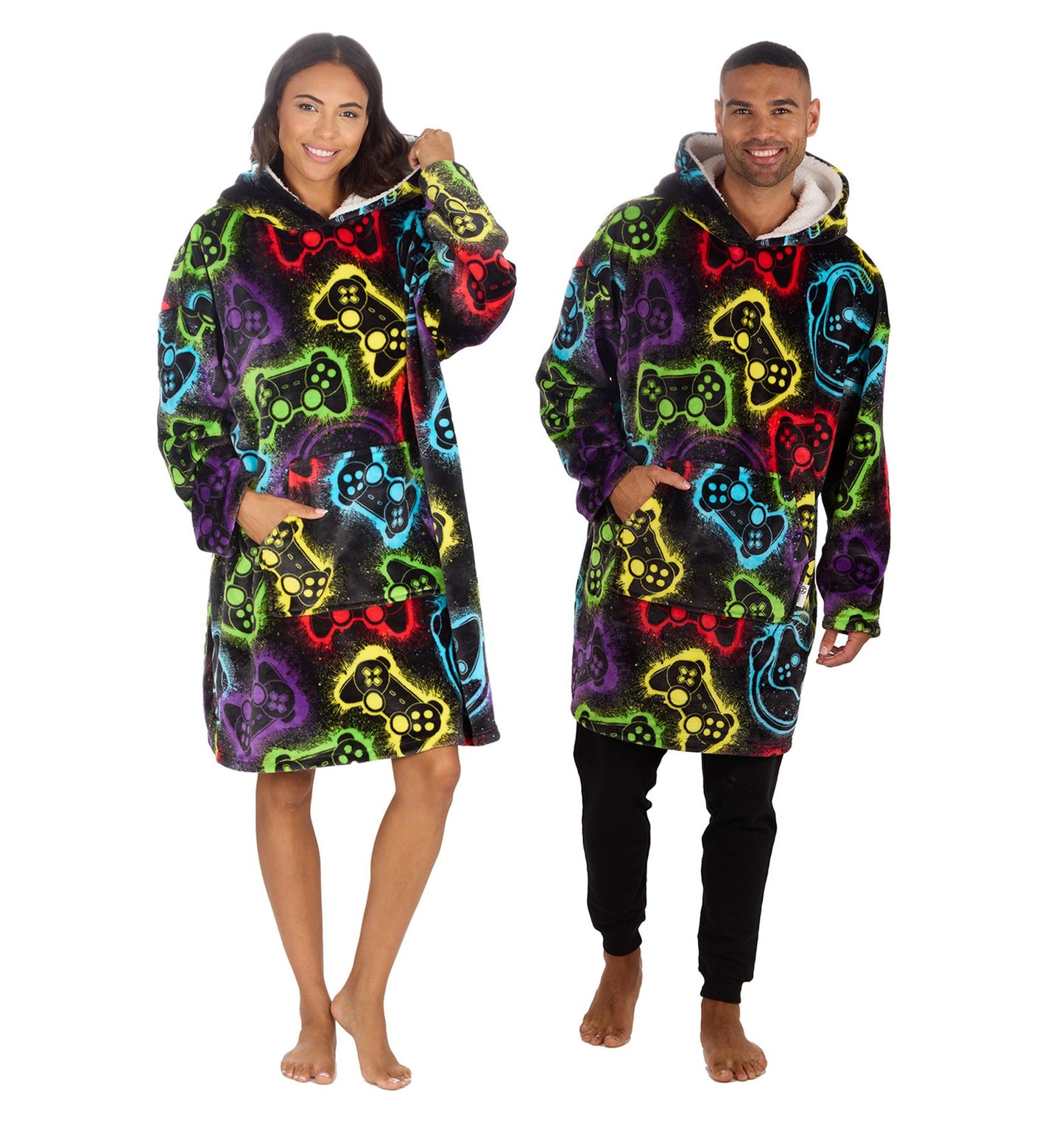 Huggable Hoodie Mens Fleece Oversized Hoodie - Gaming