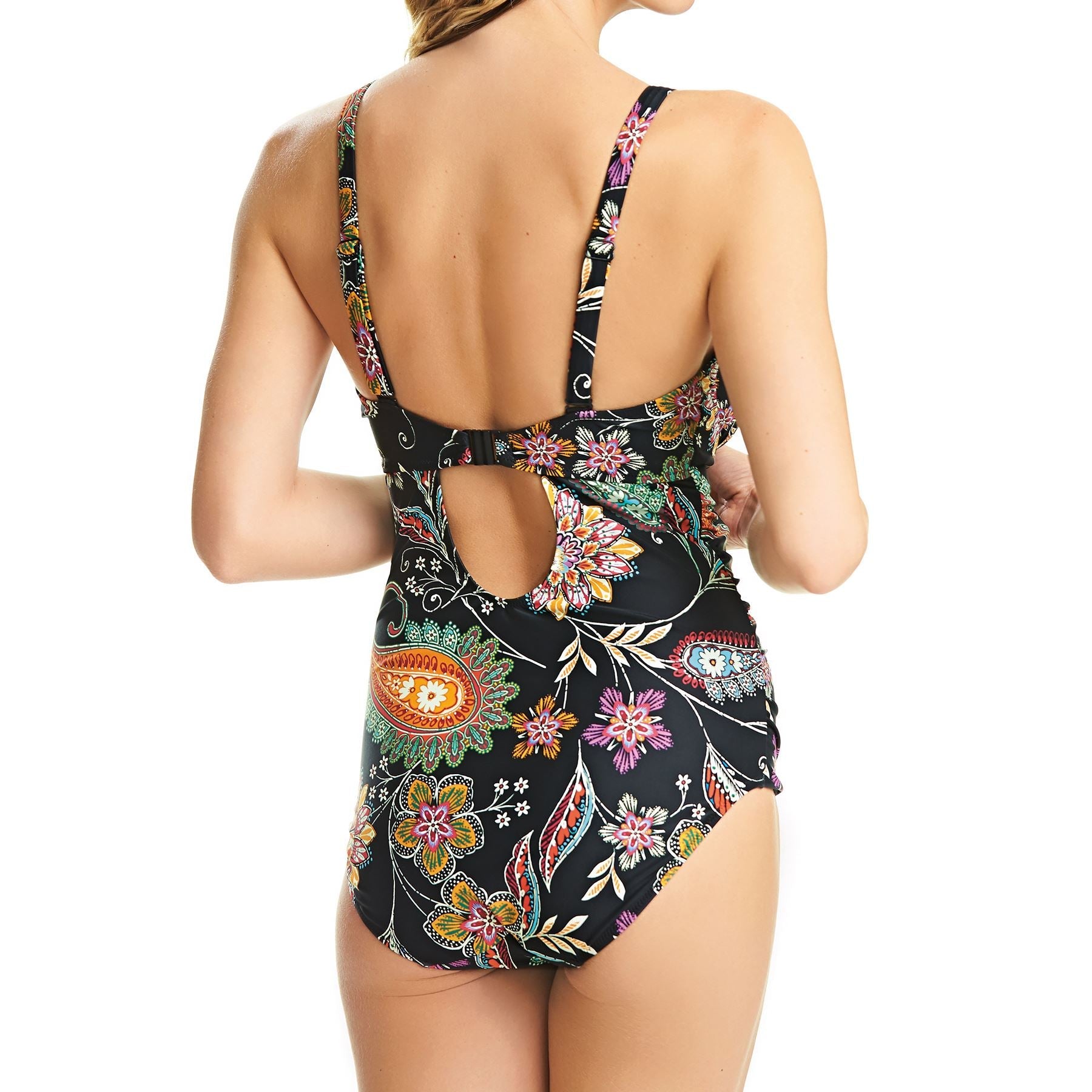 Fantasie Kerala Gathered Plunge Smoothing Swimsuit - Multi Fantasie Swimwear